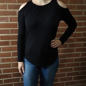 Old Navy black cold shoulder top